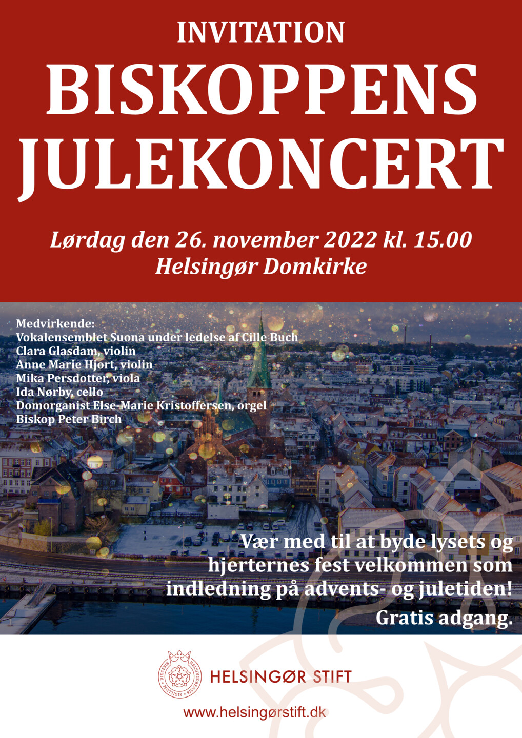 Invitation til Biskoppens Julekoncert