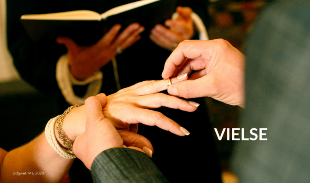 en kvinde får en ring på fingeren ved en vielse